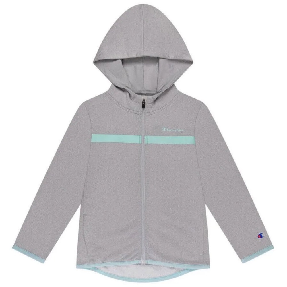 Champion Girl's Heavyweight 3 Piece Tee, Hoodie & Legging Set Oxford Heather 18M - Picture 3 of 9